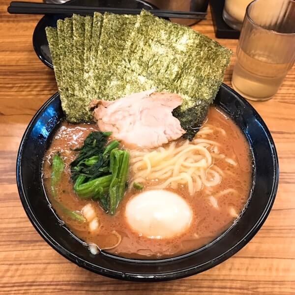 二代目武道家、中野家系ラーメン、のりたま