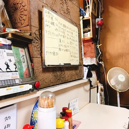 食堂伊賀、内観店内、中野